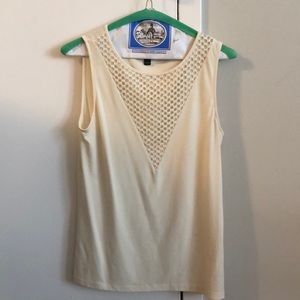 Ann Taylor ivory sleeveless top